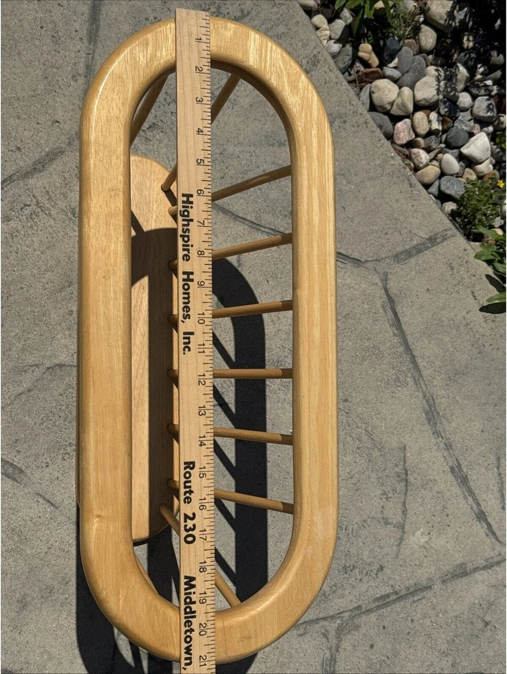 Vintage Dansk Danish MCM Wood Spindle Magazine Rack Record Holder 21-1/2 X 12x9”